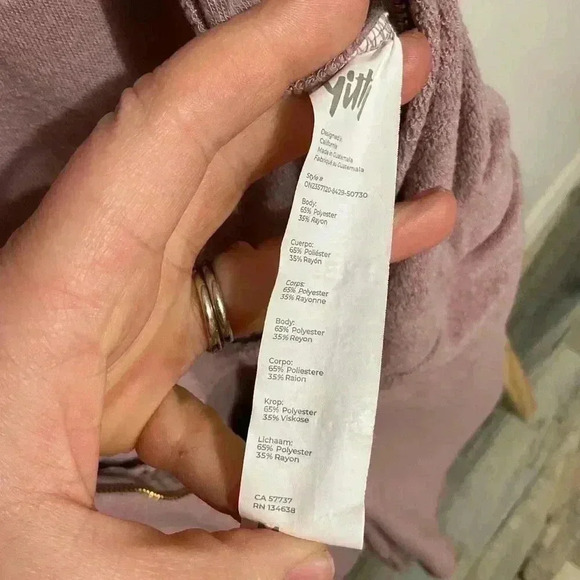 Yitty Fabletics, mauve purple,Terry short romper ,size medium ,hooded ,zip up ￼ - Picture 7 of 10